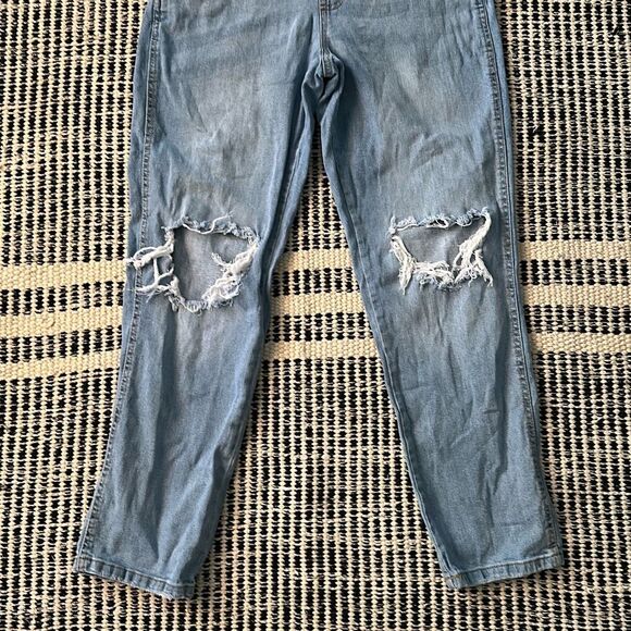 Celebrity Pink Size Small Light Blue Distressed Overalls - Picture 2 of 6